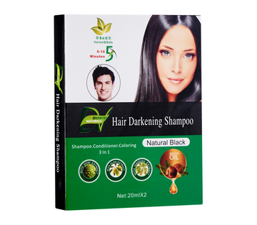 Bioherbs Naturals, Hair Darkening Shampoo, Natural Black, 2 x 20 ml